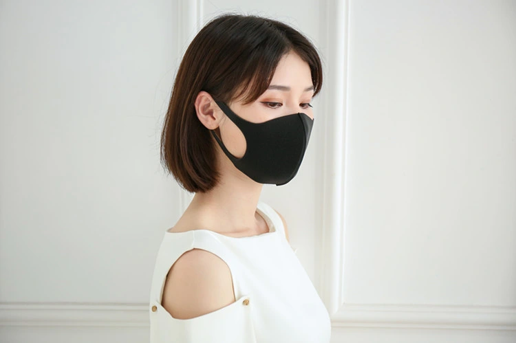2020 Wholesale Popular High Breathable Smoke Proof Black PU Mask