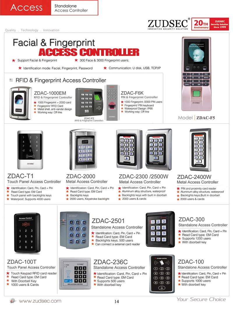 IP65 Waterproof Outdoor Fingerprint Lock Reader Attendance Device Biometric Access Control System RFID Access Control