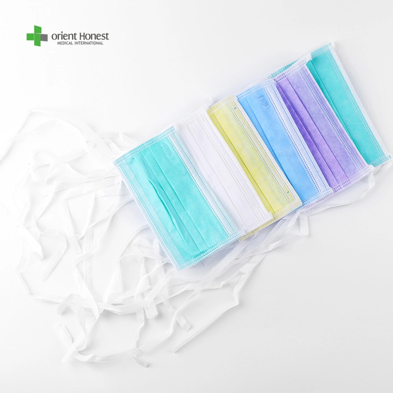 Disposable Tie on Filter Paper Masks Tie on Filter Paper Mouth Covers Tie on Non Woven Face-Masks for Nurse China Hubei Factory
