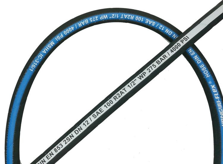 China Professional Hydraulic Companies Fire-Resistant SAE 100 R2at Hydraulic Hose