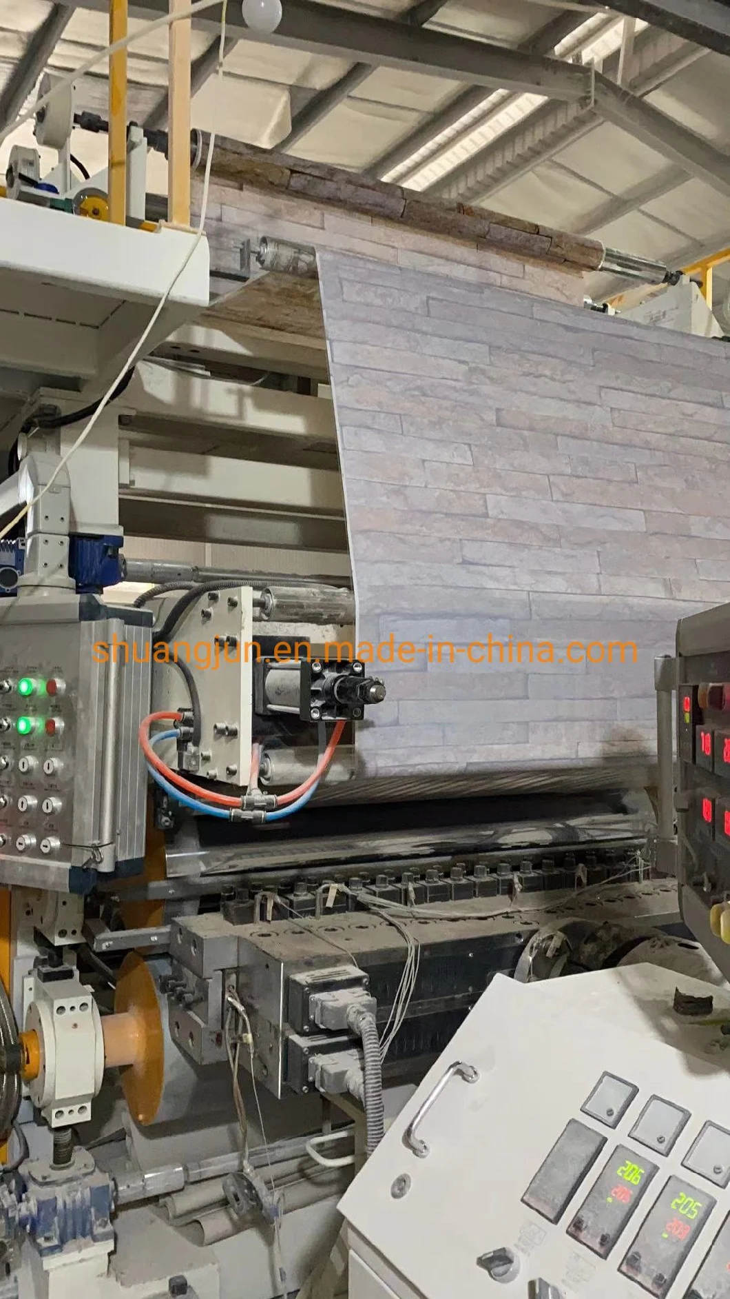 UV Coated PVC Rigid Sheet 80/156 Plastic Extruder UV Making Machinery with Protective Film Laminator
