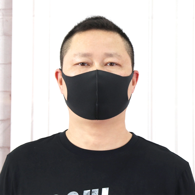 Protective Double Layer Filtration Dust Red Smoth Breathing for Smoke Black Face Mask