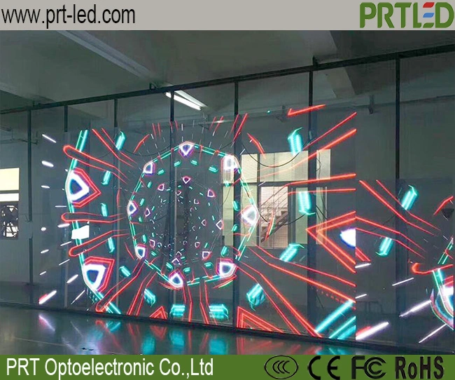 Full Color Window Glass Video Wall, Transparent LED Display (P3.91, P7.8)
