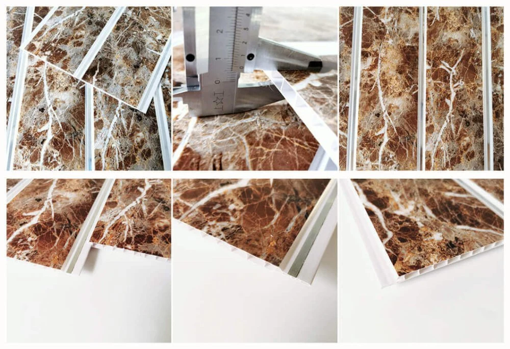 Marble 3D Design Hot Stamping Film PVC Ceiling & PVC Wall Panel with Groove
