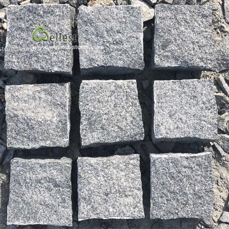 G654 Dark Grey Granite Cube Stone Pathway Villa Backyard Paver