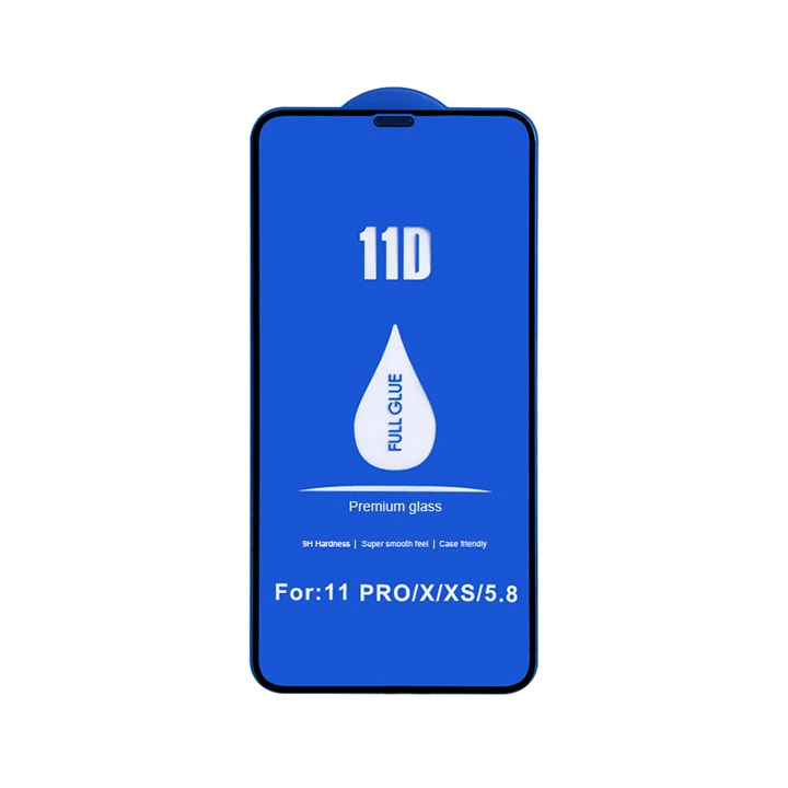 11d Silk Printing Tempered Glass Protective Film with Blue Board Mobile Phone Tempered Glass Screen Protector