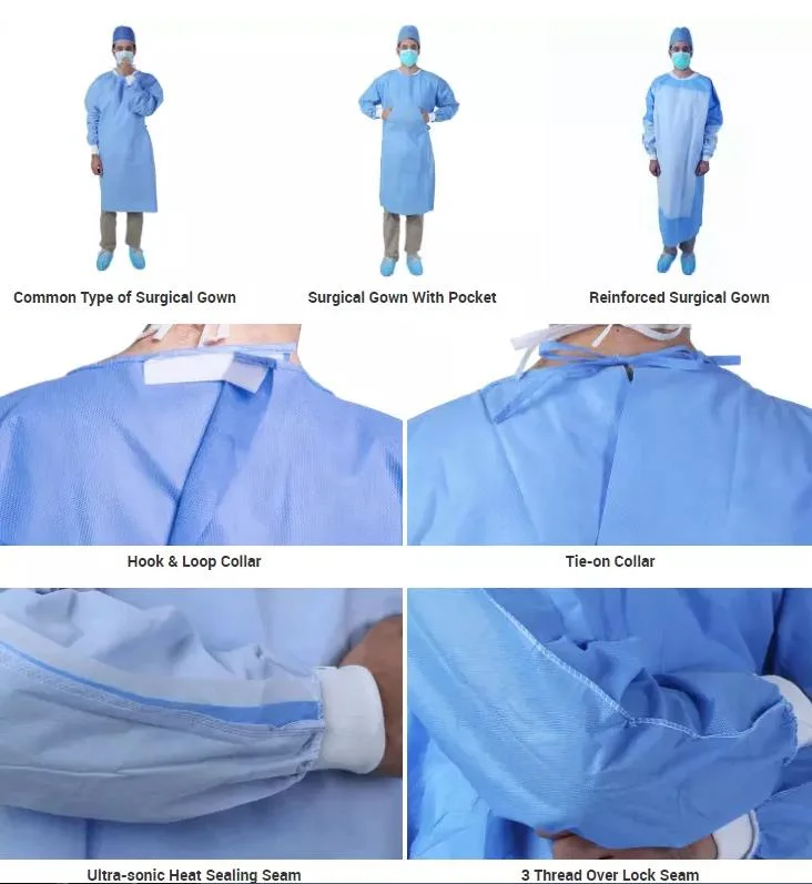 Disposable Medical Isolation Gowns Coverall Suit Working Uniform