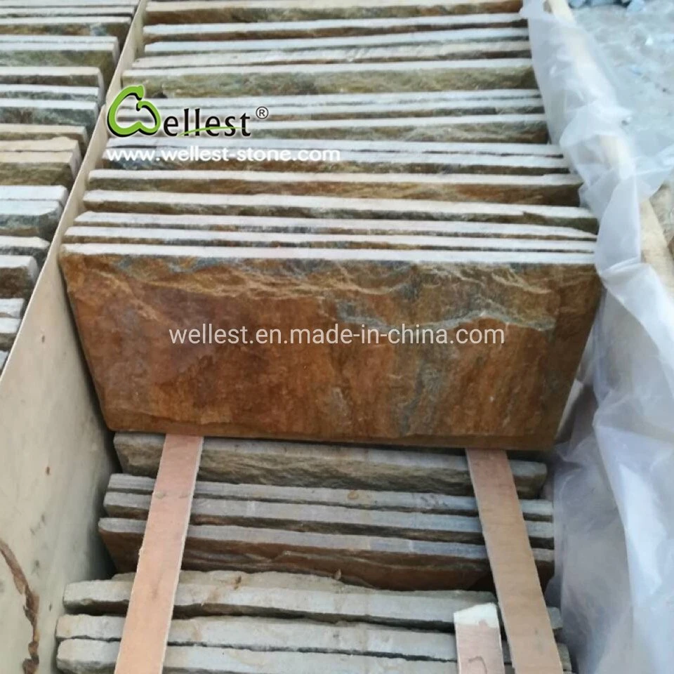 Chinese Rusty Quartzite Mushroom Stone Thin Stone Veneer