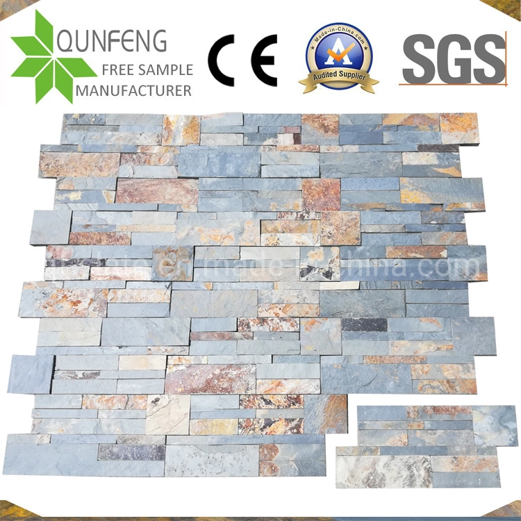 China Split Face Culture Stone Panel Rusty Slate Wall Stone