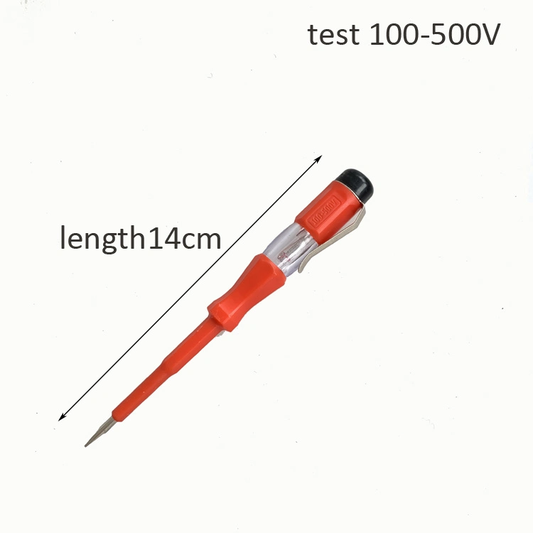 100-500V Portable Flat Screwdriver Type Electric Tester Pen Probe