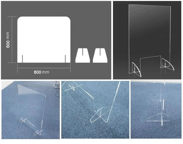 Transparent Protective Desktop Acrylic Isolation Board /Acrylic Sneeze Guard