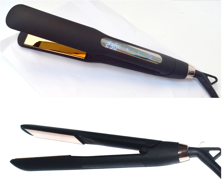 Ceramic Plate Type and LCD Display Anion Generator Touch Screen Display Ionic Personalized Hair Straightener Hair Flat Iron