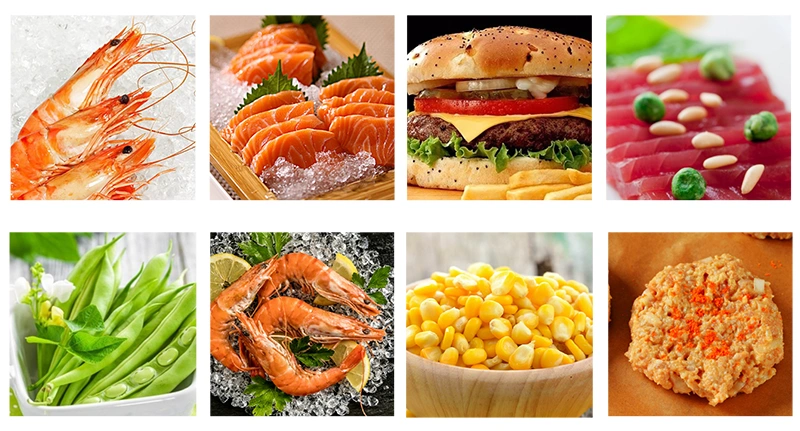 Frozen Shrimp Food IQF Blast Freezer Tunnel Freezer for Fruits/Vegetables/Meat/Fish/Seafood