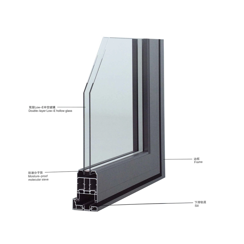 Aluminum Alloy Fold Opening Sash Window Balcony Glass