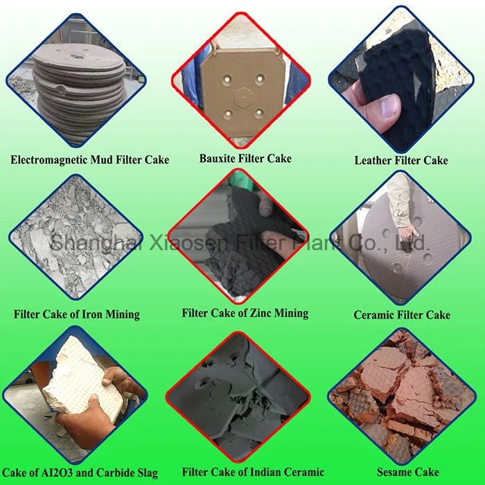 800 High Pressure Circular Chamber Petroleum Industrial Ceramic Application Sludge Dewatering Clay Filter Press