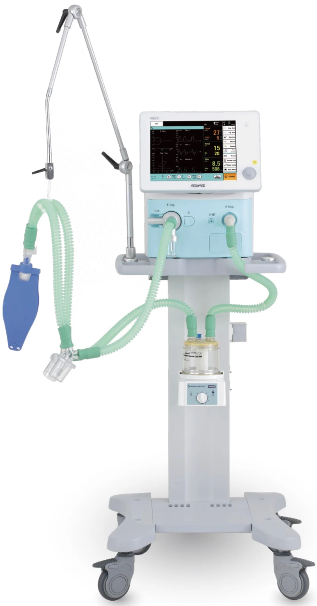 Vg70 Hospital Medical ICU Invasive Non-Invasive Ventilators Portable Mechaincal Ventilator Machine Respirator