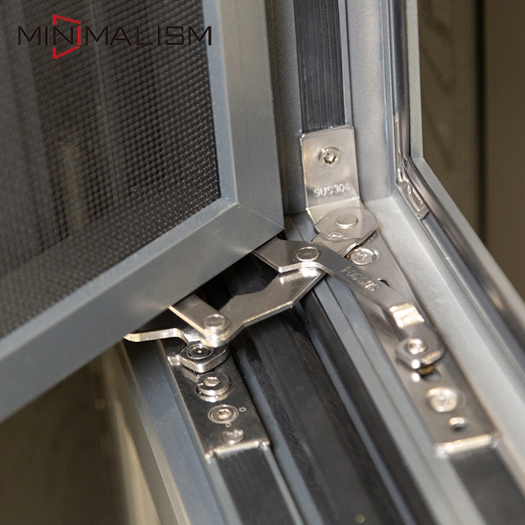 Modern Design Aluminium Casement Window with Double Tempered Insulation Glass