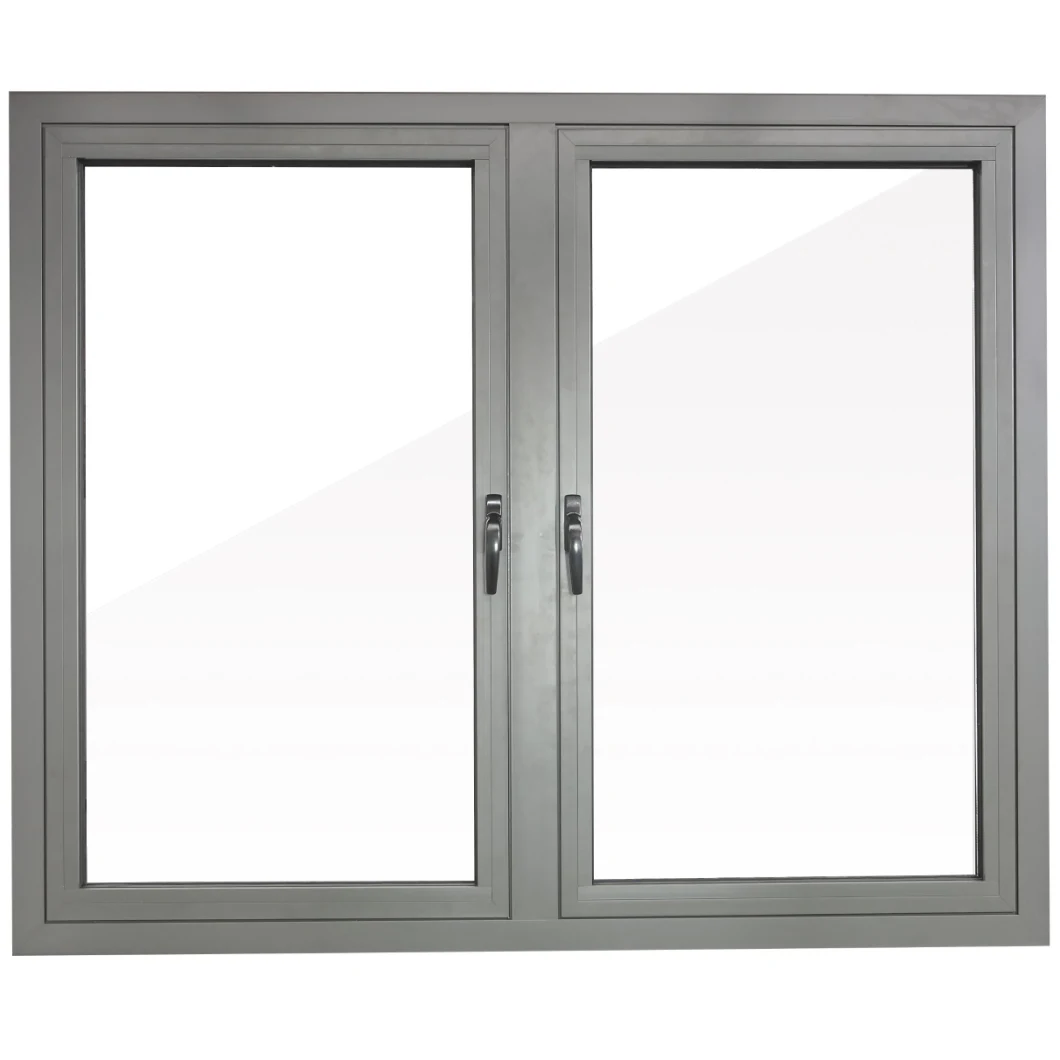 Certificated Aluminium Material Casement Window with Reflective Glass