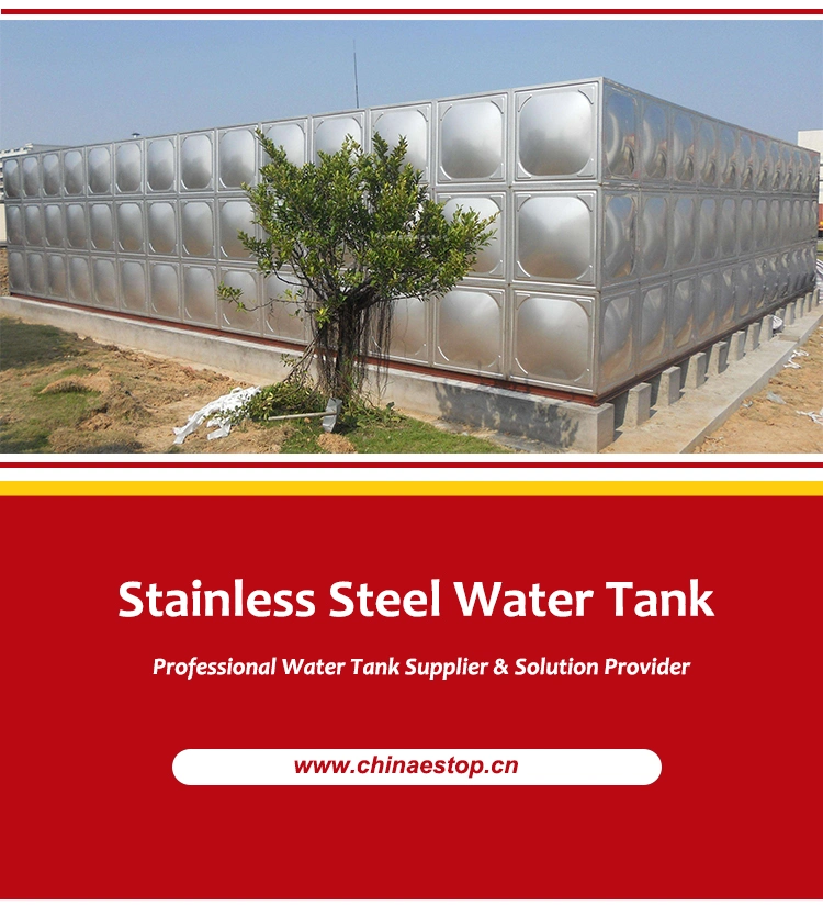 Customized Big Capacity SS316 SS304 Stainless Steel Panels Weld / Bolted Drinking Water Storage Tank