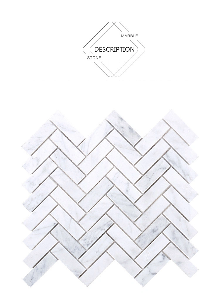 White Marble White Carrara Marble Mosaic Tile Hexagon Mosaic Marble Mosaic 24X24 Tiles