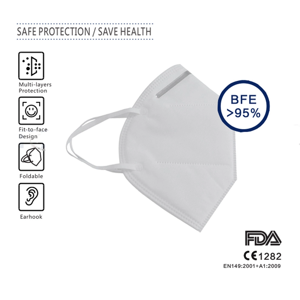 Daily 95% -99% Filtration Anti-Dust Anti-Smoke Kn95 Mask Ffp2 Disposable Mask