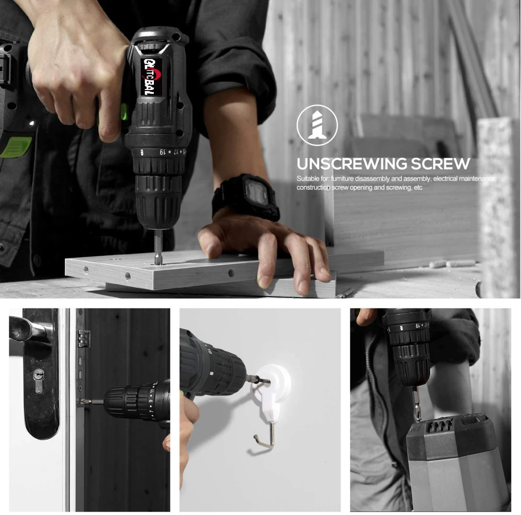 Greenline New Lithium-Ion Battery Cordless/Electric Impact Drill/Screwdriver-Power Machine Tools