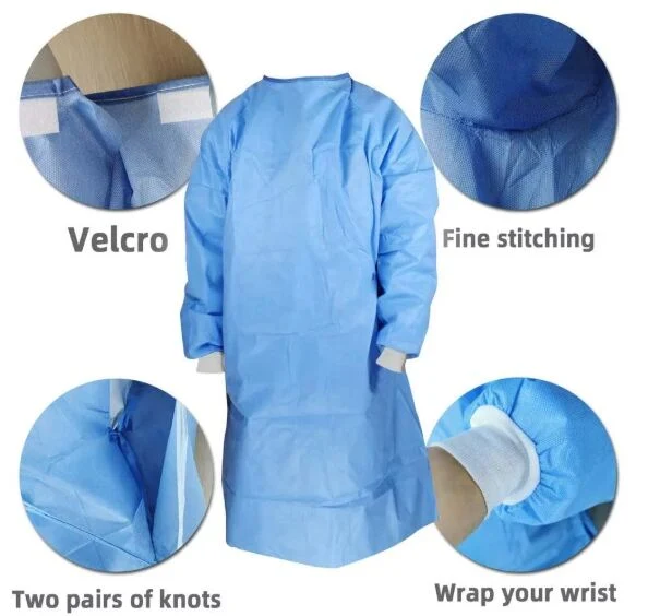 Disposable PE/PP SMS Nonwoven Isolation Doctor Protective Gown Protective Clothing Suit