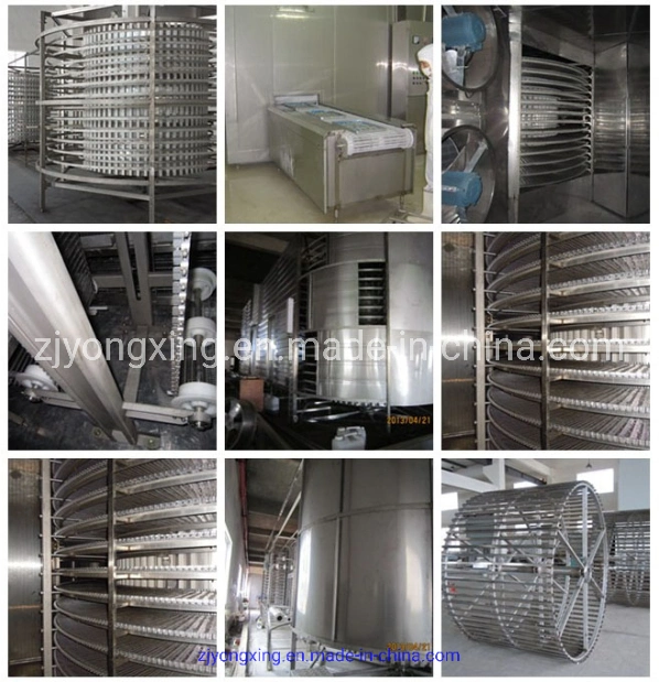 Instrial Spiral Freezer Tunnel Type/IQF Freezing Tunnels Freezer/Frozen Fish/Frozen Vegetable with High Efficiency