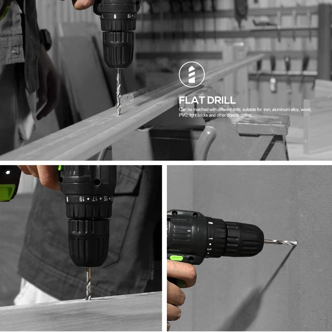 Greenline Powerful Lithium-Ion Battery Cordless/Electric Impact Drill/Screwdriver-Power Machine Tools