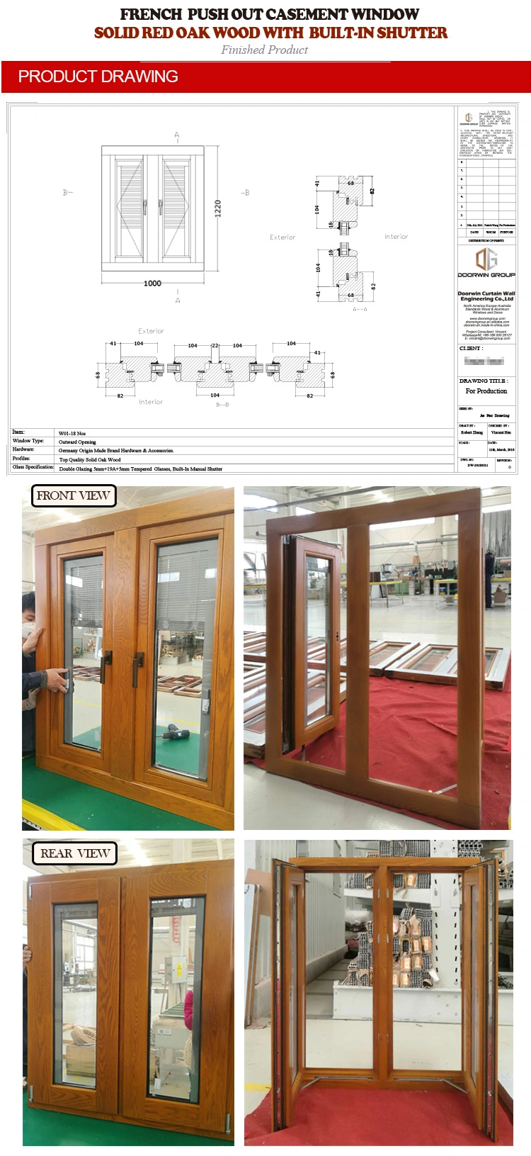 Hot New Products Double Glazed Tempered Glass Window