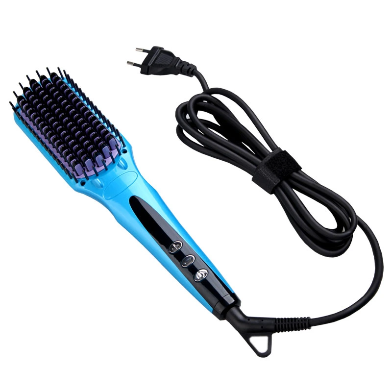 Fast Heating Easy Use Anion Spray Hair Straightener Brush