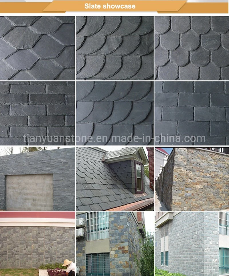 Silver Grey Slate Stone Wall Panel, Wall Cladding for Interior and Exterior Decoration