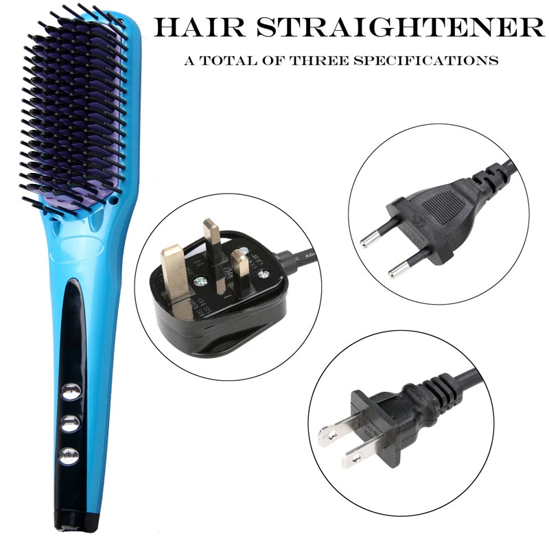 Travel Custom Ceramic Electric Hair Straightener Brush
