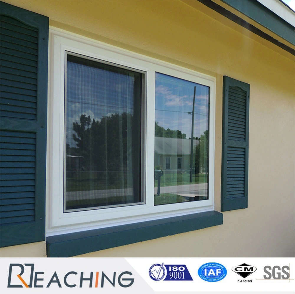 White Frame Double Glass UPVC Plastic Window Sliding Window for Residential House