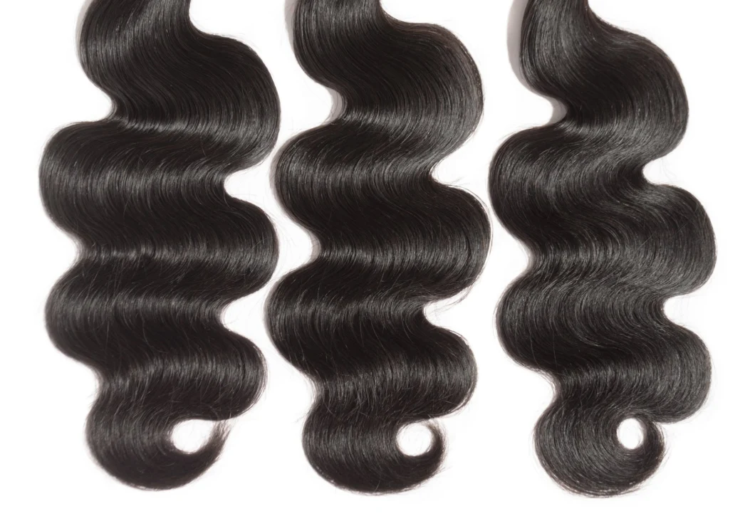 28inch Human Hair Extensions Long Length Hair 100% Authentic Human Hair Body Wave Jet Black Hair Factory Wholesale Price Thick Hair End Good Quality No Shedding
