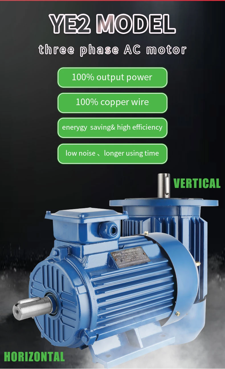 Gphq Y2 Cast Iron 7.5kw Electric Motor Squirrel Cage Induction Motor Electric Motor 55 Kw