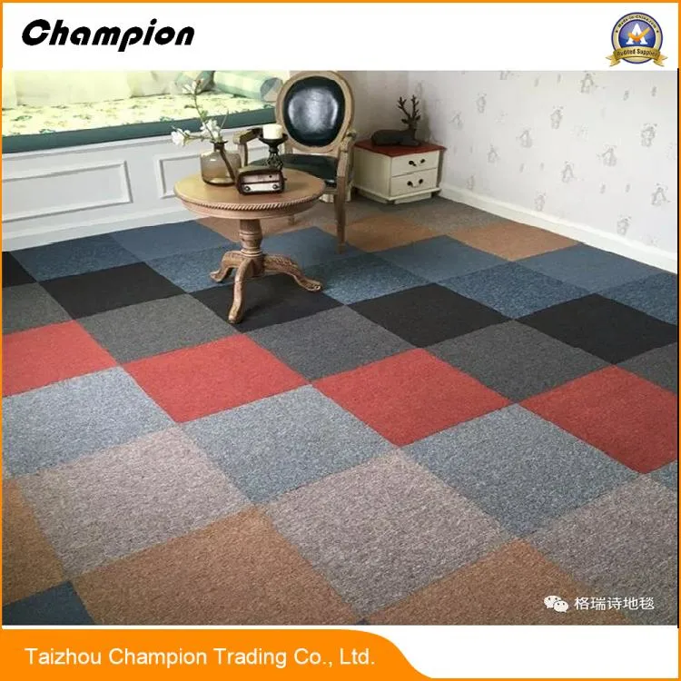Dl Nylon/ Polypropylene Carpet Tiles Manufacturer, Thick Office Carpet Tiles, PVC/Bitumen Backing Commercial Carpet Tile
