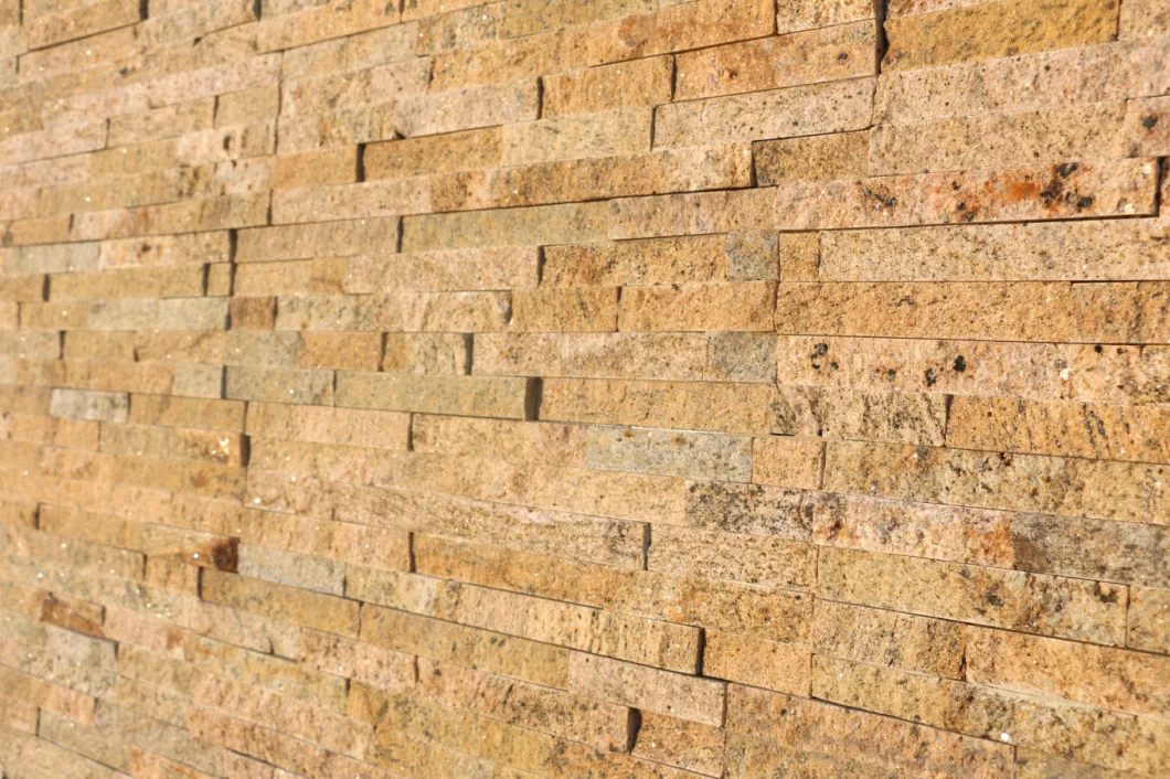 Yellow Sandstone Exterior Decorative Stacked Stone Wall Cladding Cement Stone