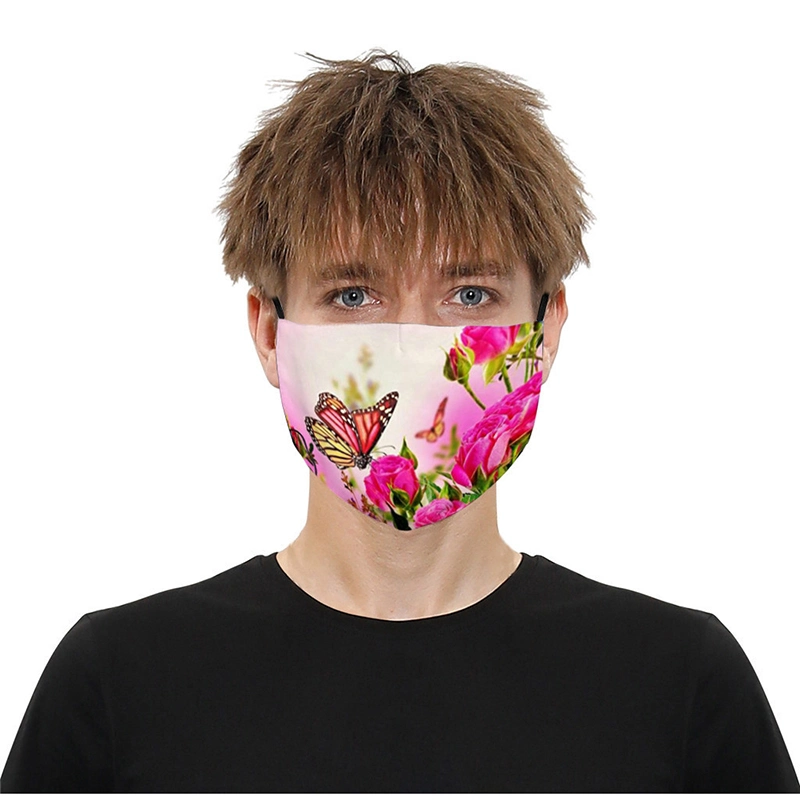 3D Sublimation Printed Face Mask Mouth Cover Protective Gear Fashion Pattern Custom Design Cover