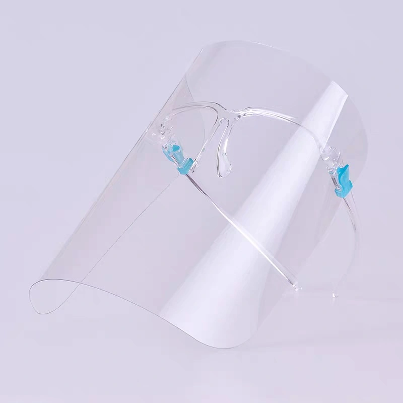 Protection Equipment Face Shield Cover Disposable Pet Plastic Facial Shield Kitchen Face Shield Mask with Glasses