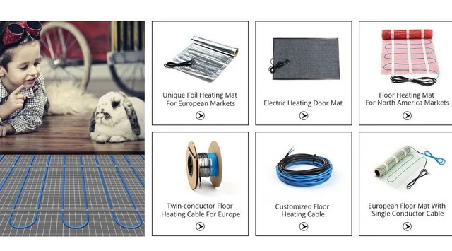 110V 230V Home Heating Tile Underfloor Electric Heating Mat for Sale