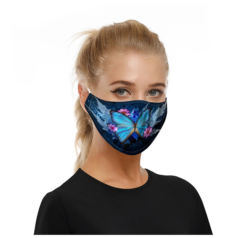 3D Sublimation Printed Face Mask Mouth Cover Protective Gear Fashion Pattern Custom Design Cover
