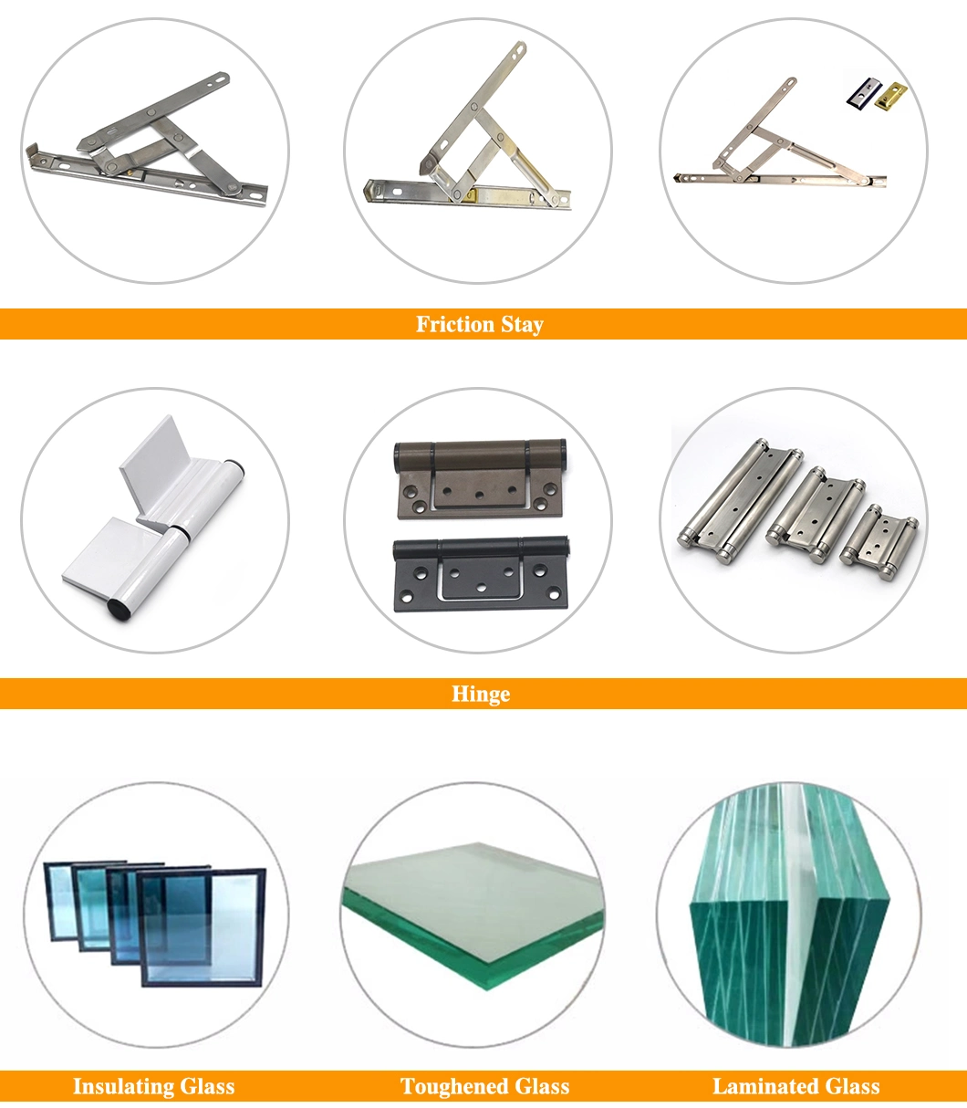 Metal Profile Interior Exterior Aluminium Sliding Door Folding Door with Double Glass