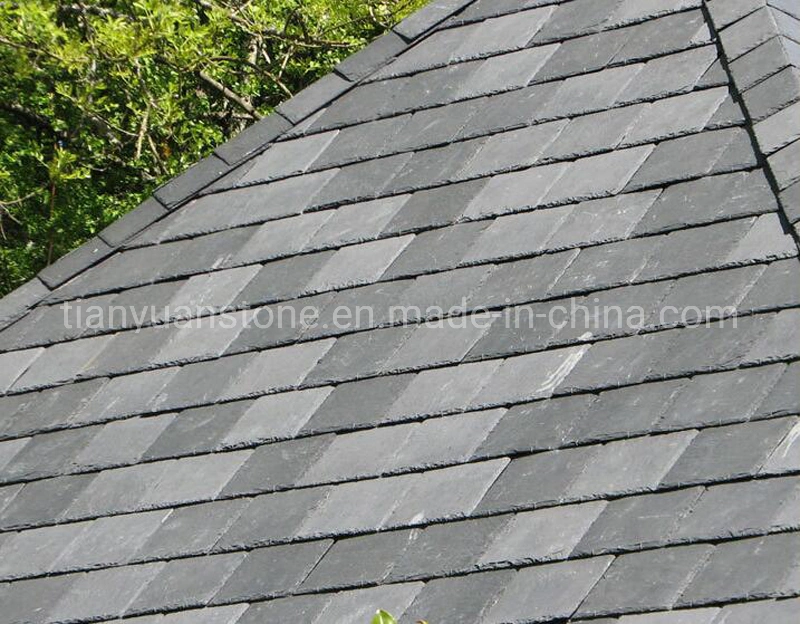 Black, Grey Roof Slate Tiles with Natural Split Surface