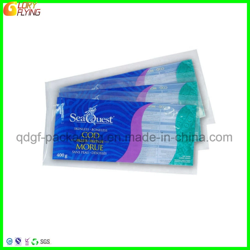 Resealable Plastic Bag Food Packaging Bags with Zipper for Salmon Fillets Packing.