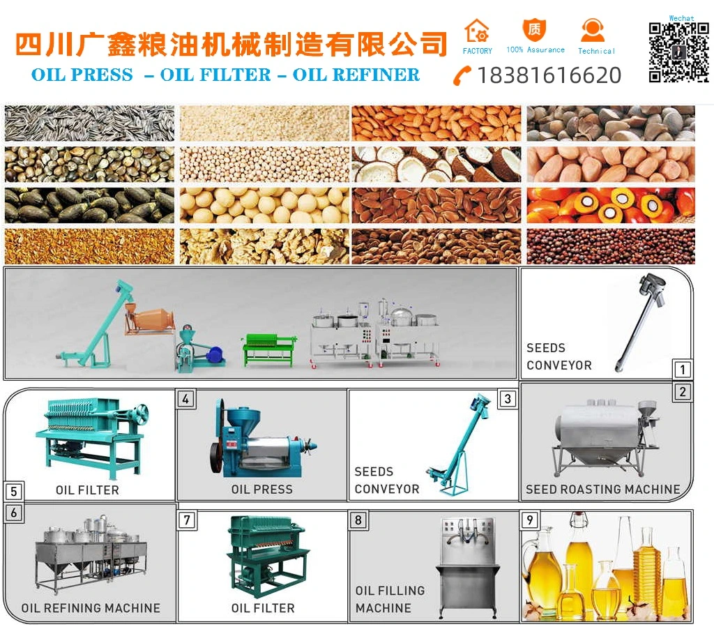 Yzxlq140 10tons Oil Press Machine Most Popular Automatic Spiral Oil Press with Filter