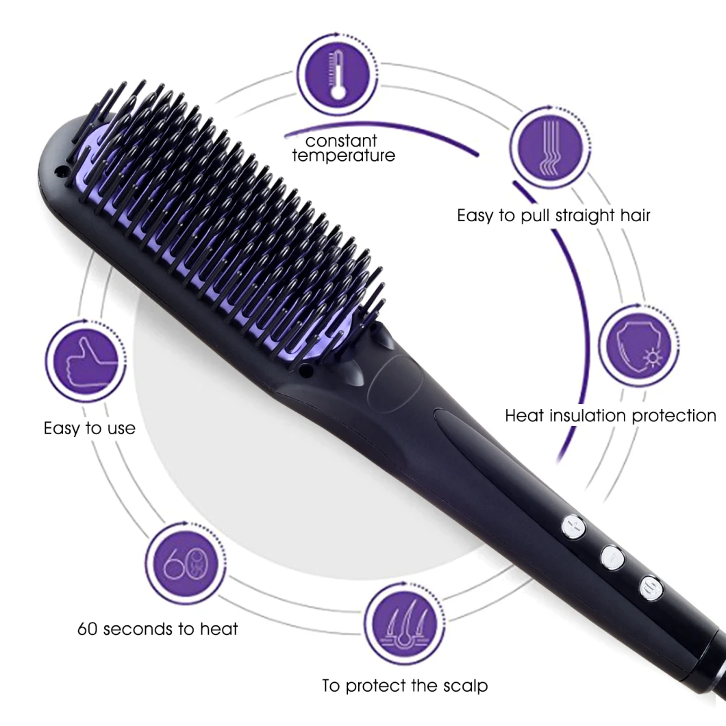 Travel Custom Ceramic Electric Hair Straightener Brush