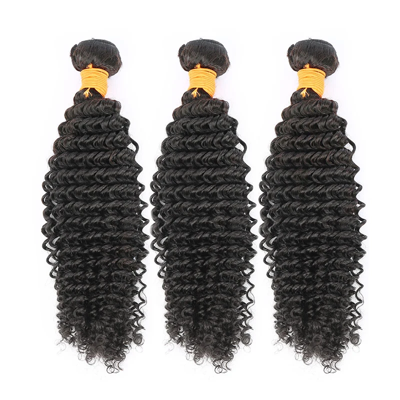 Angelbella Curly Virgin Hair Products Human Hair Weave Bundles Mongolian Kinky Curly Hair for Black Women