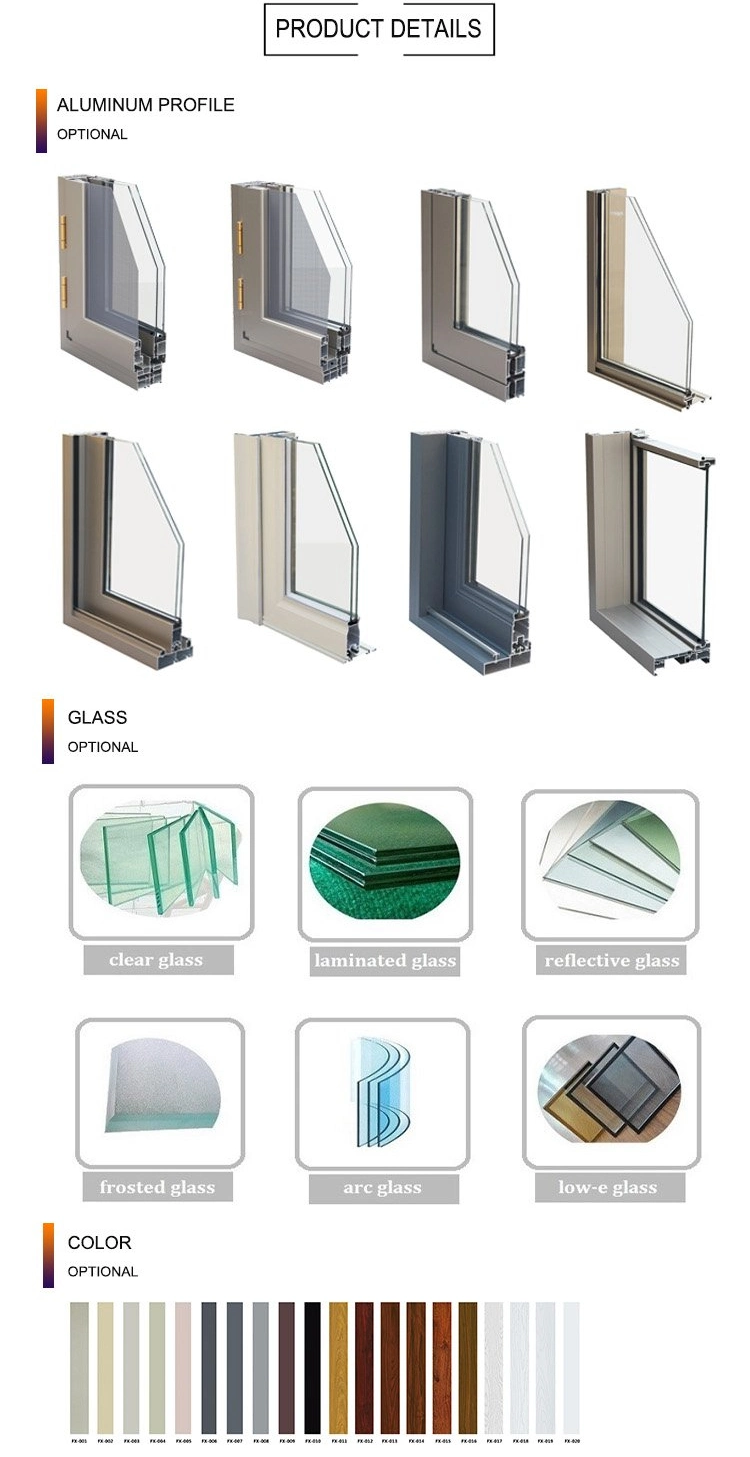 Customizable Modern Commercial Heavy Duty Thermal Break Double Glass Aluminium/Aluminum Tempered Glass Folding/Bifolding Door