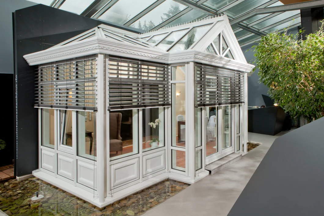 Aluminum Alloy Grills Design Sliding Window for Sunroom, Waterproof Glass House, Backyard Room